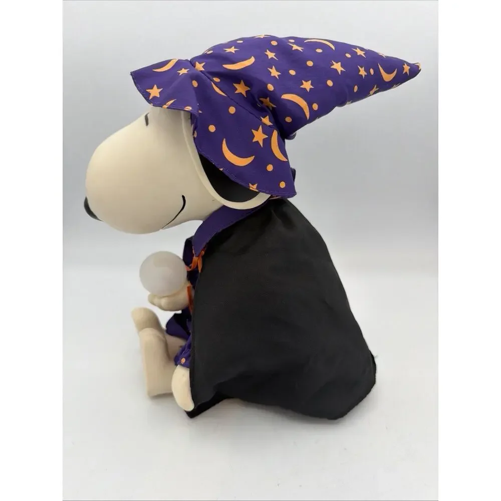 VINTAGE 1997 GEMMY HALLOWEEN DANCING WIZARD SNOOPY PEANUTS Lights Music Tested